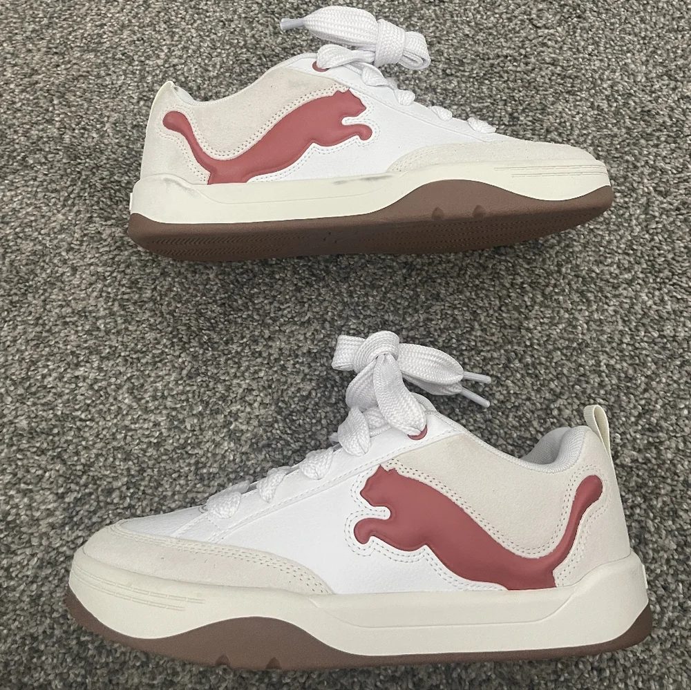 NWOT Puma Womens White Pink Park Lifestyle SD Fat‎ Lace Sneaker Shoes Size 8